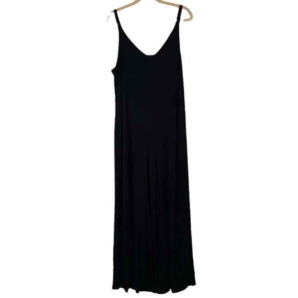 Athleta Nighttime Bliss Sleep V Neck Romper Black Sleeveless Size Large - Picture 5 of 9